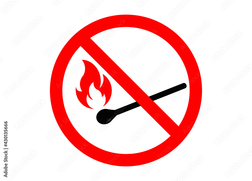 There is no fire ban. Flat vector illustration, Aim and flame. There is no fire ban. Flat vector illustration, Aim and flame.
