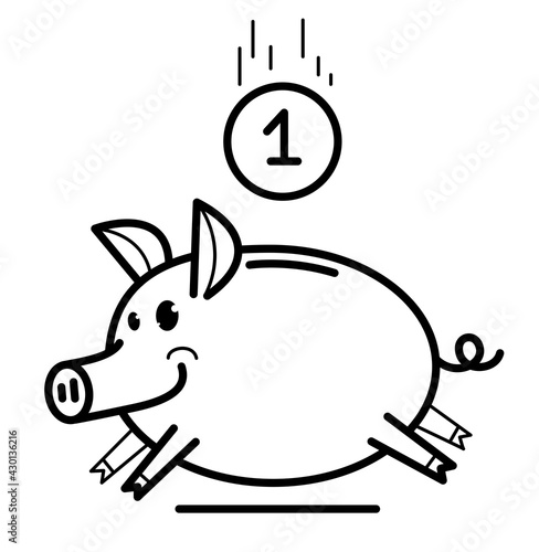 Piggy bank cute and funny p...
