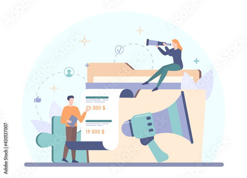 Human resources specialist concept. Idea of recruitment and job management.