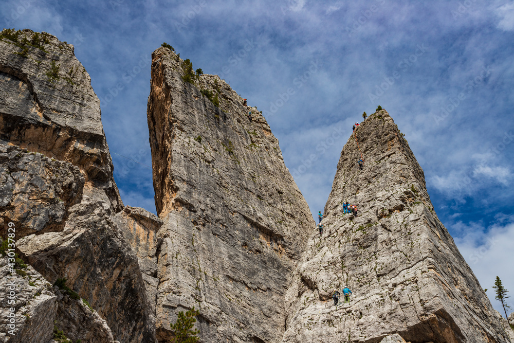 Fototapeta premium Cinque torri, Dolomiti ampezzane