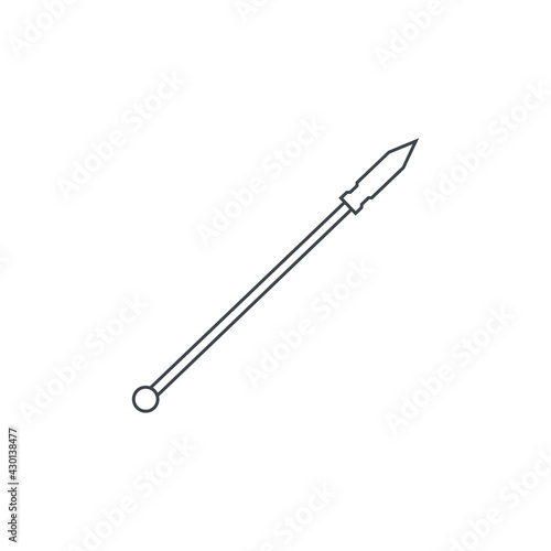 spear icon vector simple design element