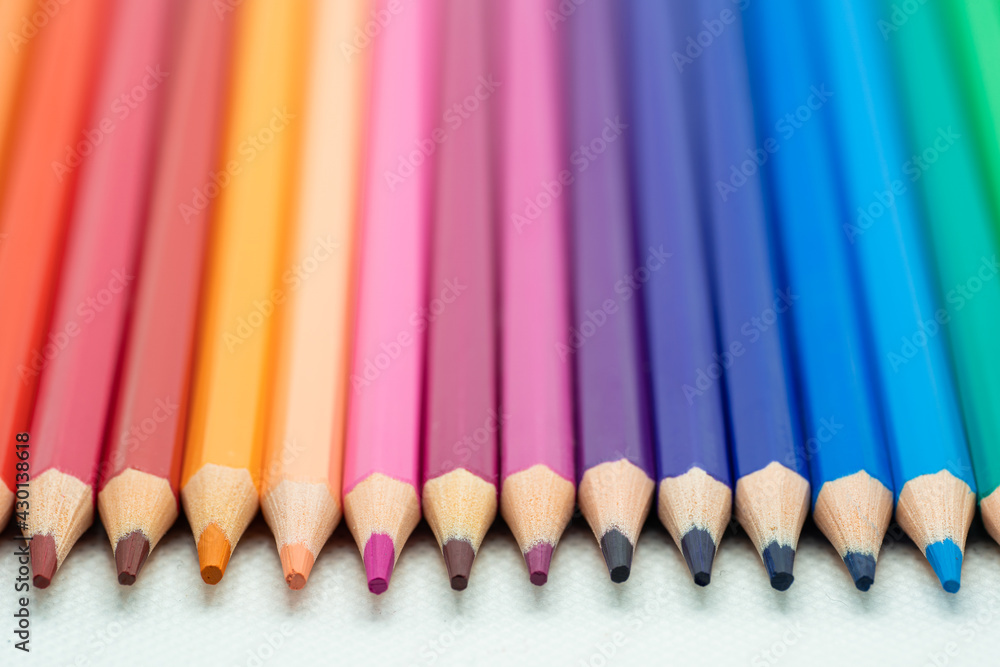 color pencils isolated on white background color pencils isolated on white background