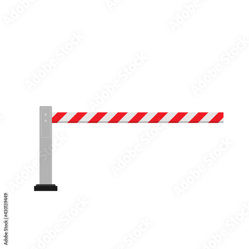 Car barriers vector. Open and closed car barriers. 