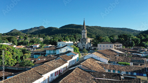 Panoramic view of the historical city of Cidade de Goias with cobblestone streets and colorful colonial houses. Goias, Brazil  © MARCIA COBAR