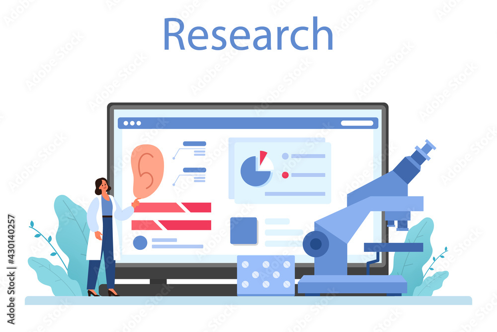 Otorhinolaryngologist online service or platform. Healthcare concept Otorhinolaryngologist online service or platform. Healthcare concept