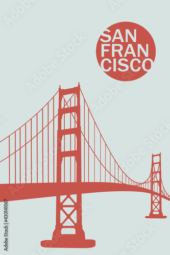 Платно San Francisco city poster artwork