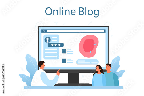 Reproductologist online service or platform. Human anatomy, biological