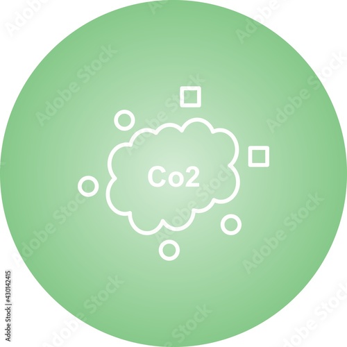 Unique Carbon dioxide Vector Line Icon