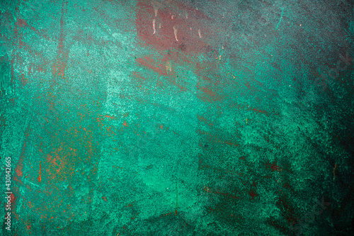 background metal surface with green-brown paint
