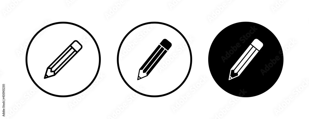 Pencil icons set. Pencil vector icon Pencil icons set. Pencil vector icon