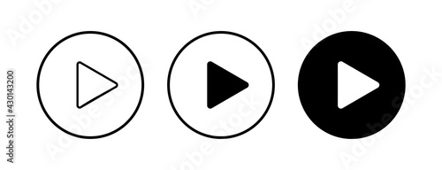play Icons set. Play button vector icon. Video icon vector