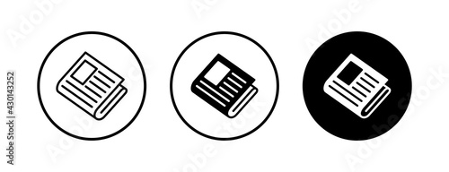 Newspaper icons set. news paper icon vector