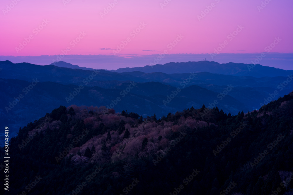 Fototapeta premium 山の朝焼け