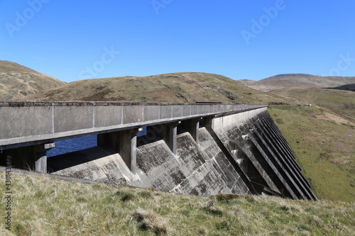 Wallpaper Mural The wall across Nant-y-moch Reservoir, used for hydro-electricity, in Ceredigion, Wales, UK. Torontodigital.ca
