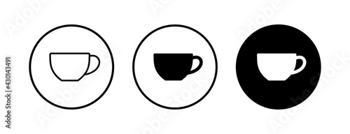 Coffee cup vector icons set. Coffee cup icon. Coffee vector icon. Tea