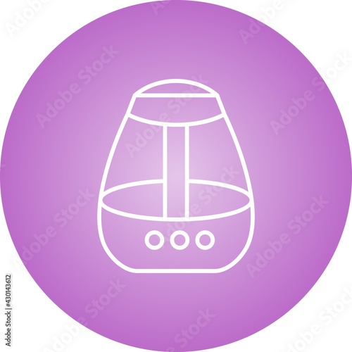 Unique Air Humidifier Line Vector Icon