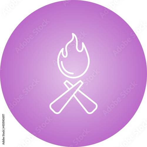 Unique Fire Line Vector Icon