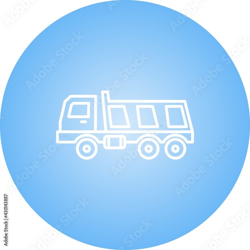Unique Tipper Line Vector Icon