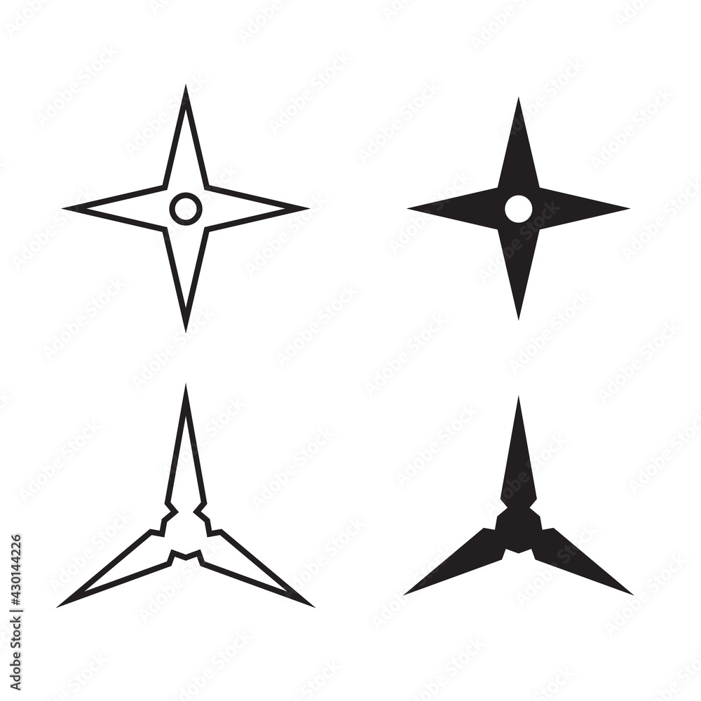 Japanese ninja star weapon Shuriken Japanese ninja star weapon Shuriken