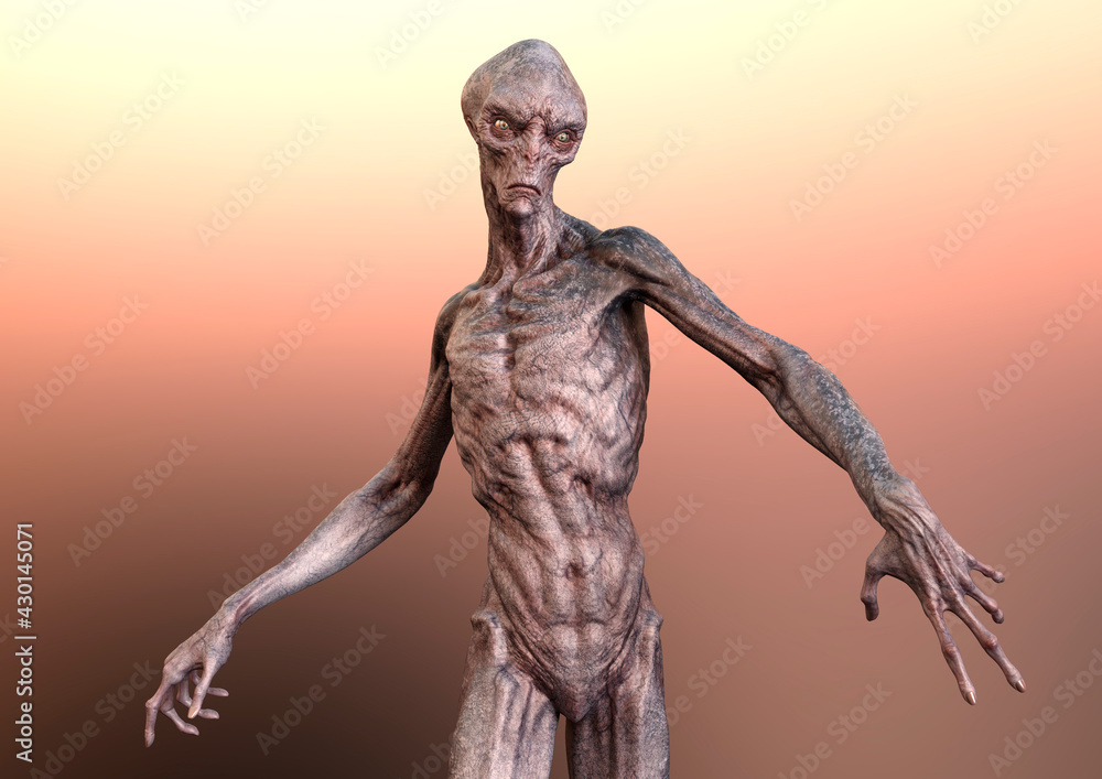 3D Rendering Fantasy Alien