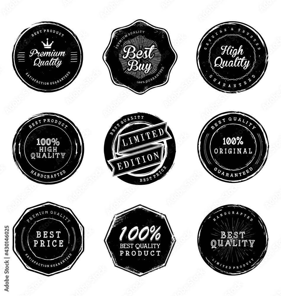Old Quality Product Labels