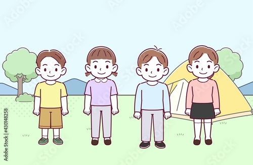 4人の子どもたち