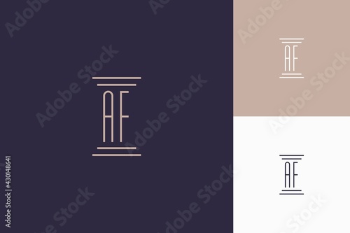 AF monogram initials design for law firm logo