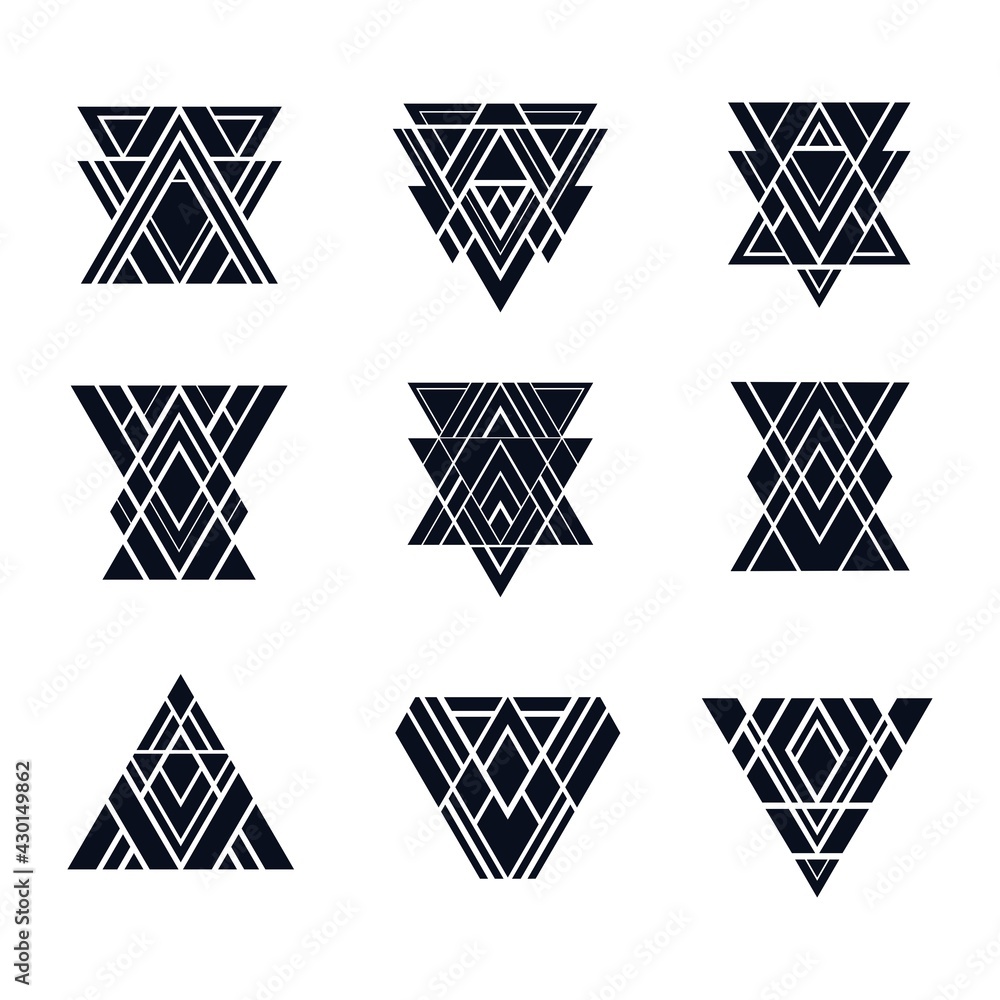 Geometric Icon Vector Set Geometric Icon Vector Set