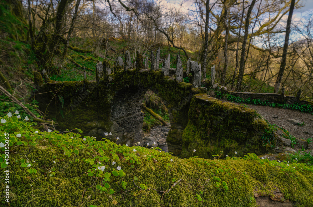 fairy bridge and stream located in Glen Creran, highlands, scotland. fairy bridge and stream located in Glen Creran, highlands, scotland.