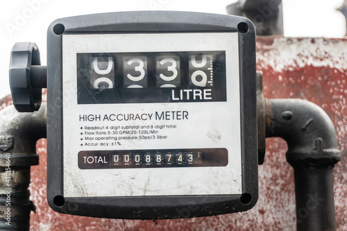 Old Manual Oil Meter
