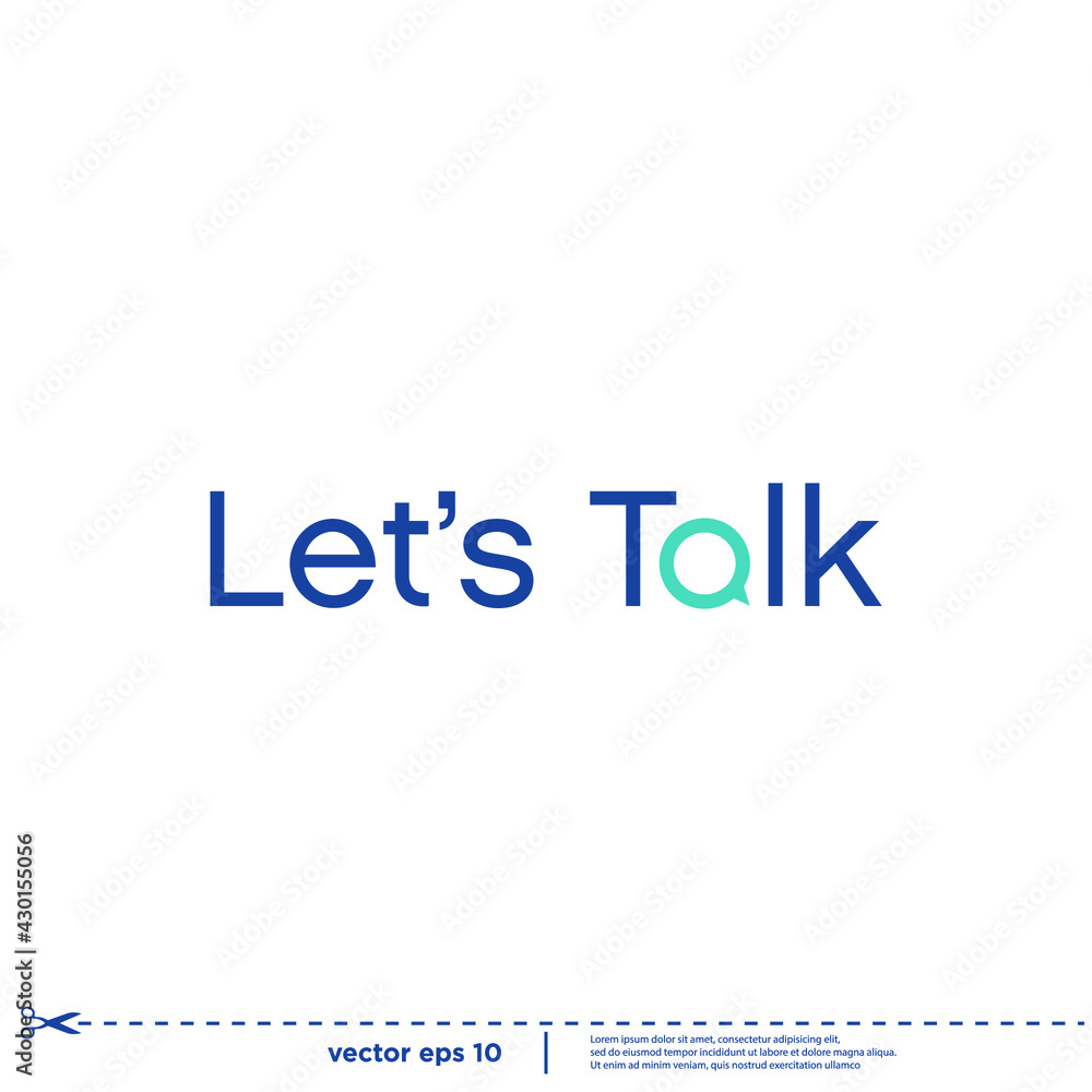 speech bubble talk icon logo concept