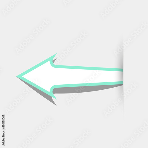 Creative arrow icon with 3d effect. Modern style arrow to use in web, logo, app design.