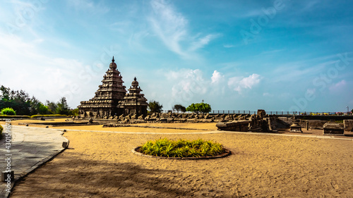 Shore temple built by Pallavas is UNESCO s World Heritage Site located at Mamallapuram or Mahabalipuram in Tamil Nadu  South India.