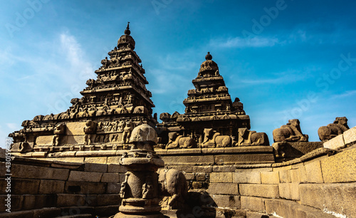 Shore temple built by Pallavas is UNESCO s World Heritage Site located at Mamallapuram or Mahabalipuram in Tamil Nadu  South India.