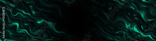 Amazing abstract dark green texture. 3d vertical banner emerald royal color. Oil marble picture with glowing effect. Wavy fluid trendy modern background. Ad summer tropical sale. Fresh design frame BG