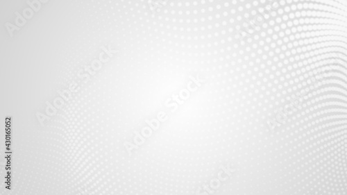 Dot white gray wave light technology texture background. Abstract big data digital concept. 3d rendering.