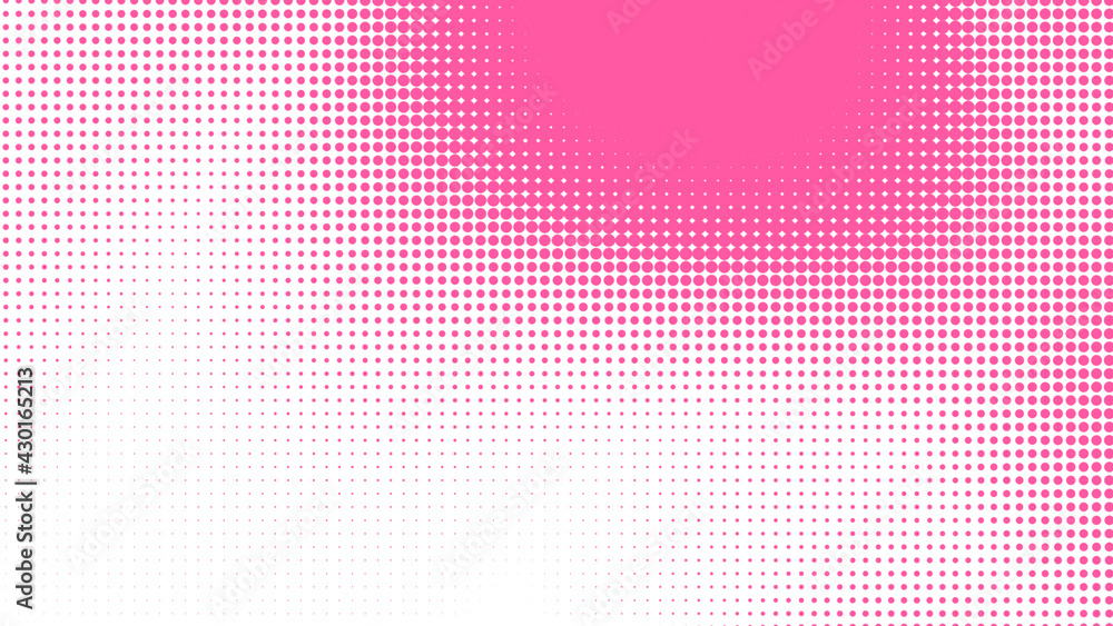 Dot pink white pattern gradient texture background. Abstract illustration pop art halftone and retro style. creative design valentine concept,