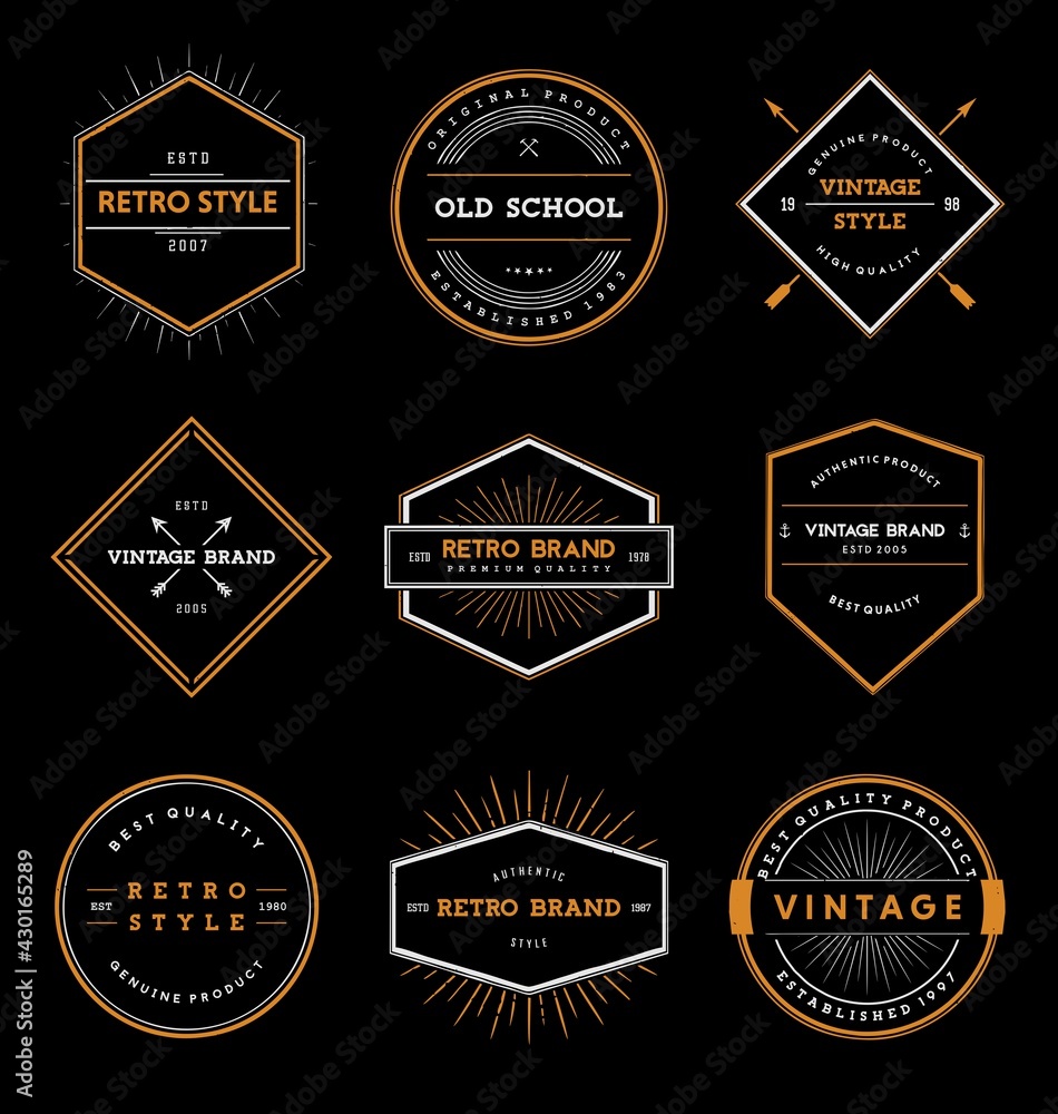 Retro Style Badge Collection