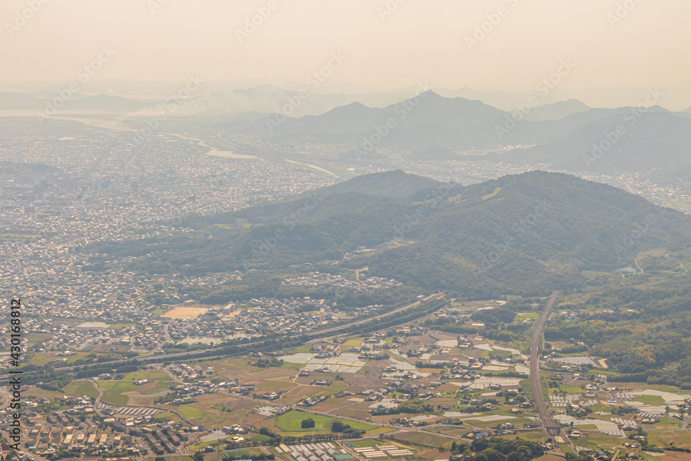 Obraz premium 山口県防府市を一望(２０２０年６月)