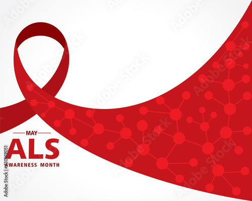 Vector Illustration of ALS(Amyotrophic lateral sclerosis) Awareness Month