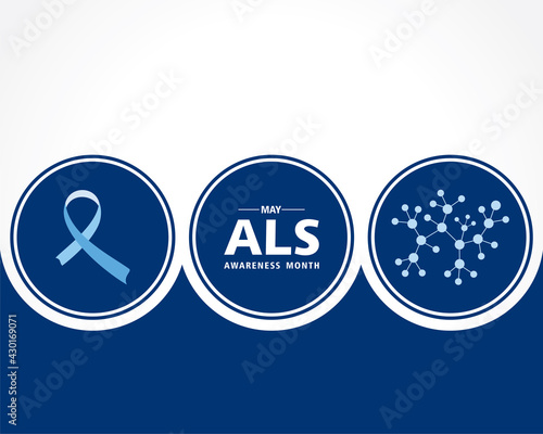 Vector Illustration of ALS(Amyotrophic lateral sclerosis) Awareness Month