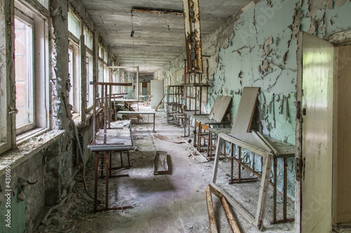 Abandoned school in the city of Pripyat