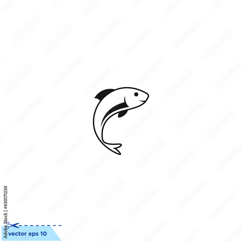 Fototapeta premium fish icon vector logo template