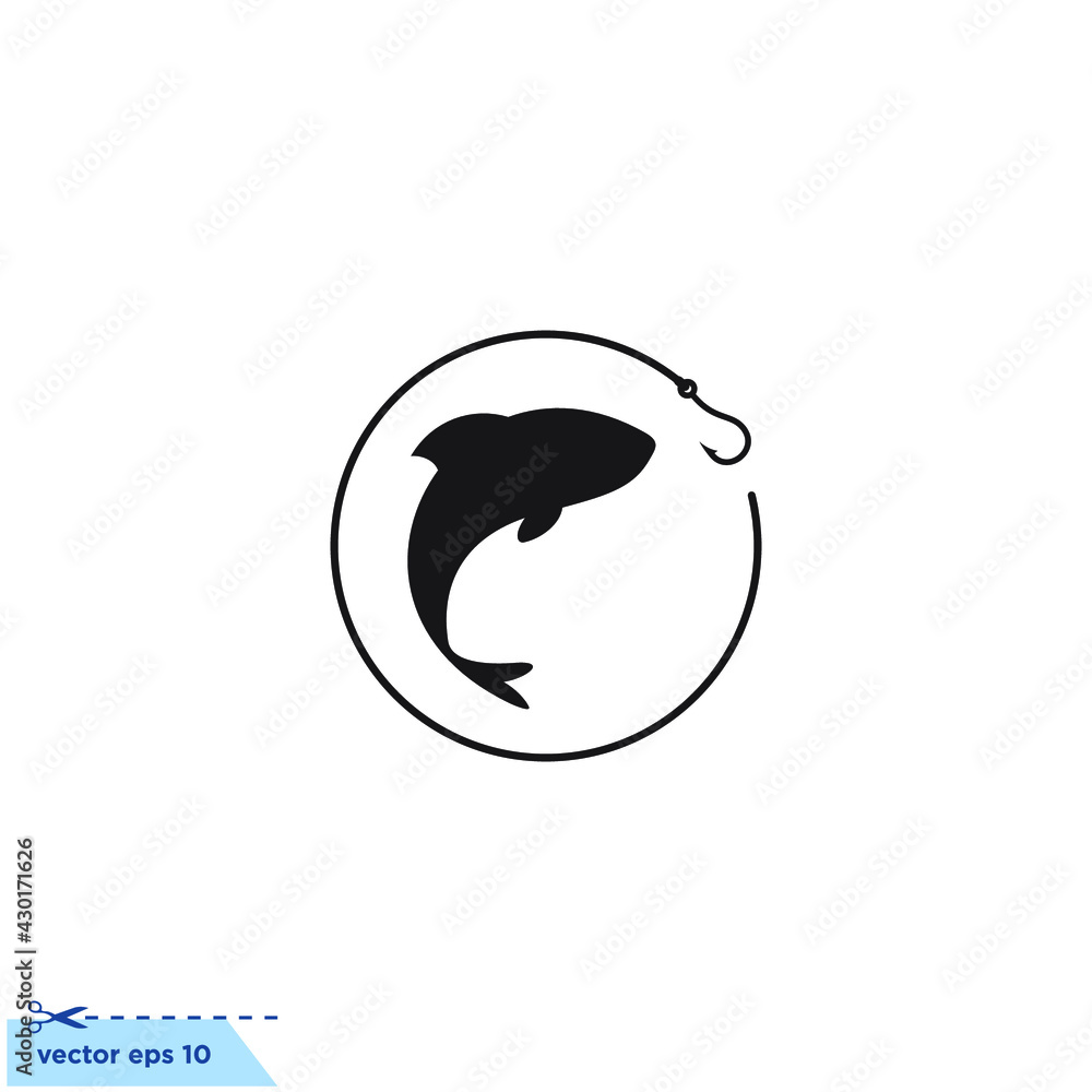 fish icon vector logo template fish icon vector logo template