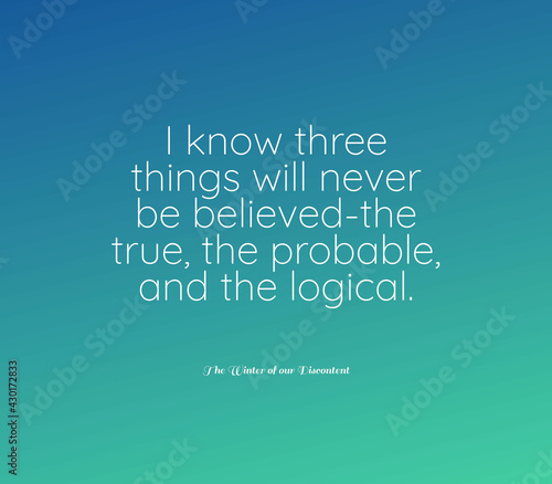 Quote about truthfulness on a gradient green background photo