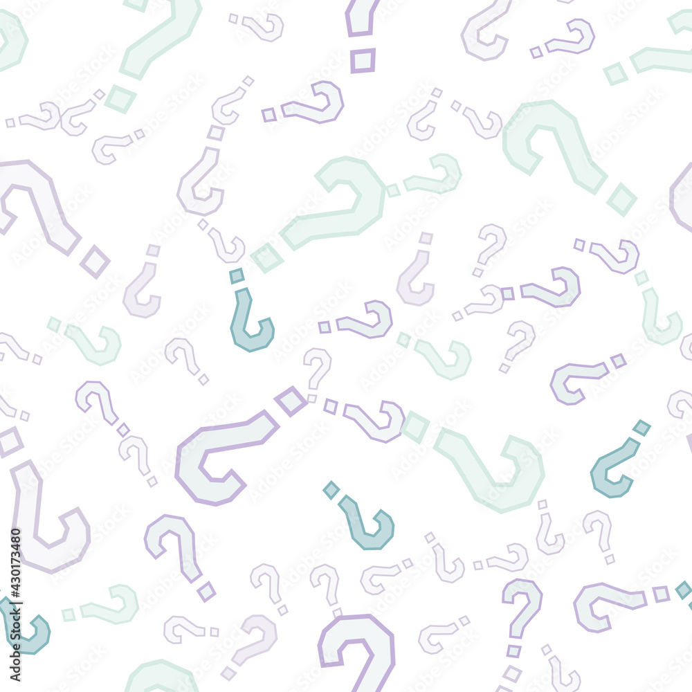 Quiz seamless pattern. Question marks, doubt, faq Quiz seamless pattern. Question marks, doubt, faq