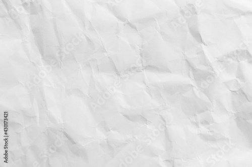 White crumpled recycled paper texture background for design