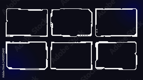 Set of Sci Fi Modern User Interface Elements. Futuristic Abstract HUD. Good for game UI. Vector Illustration EPS10