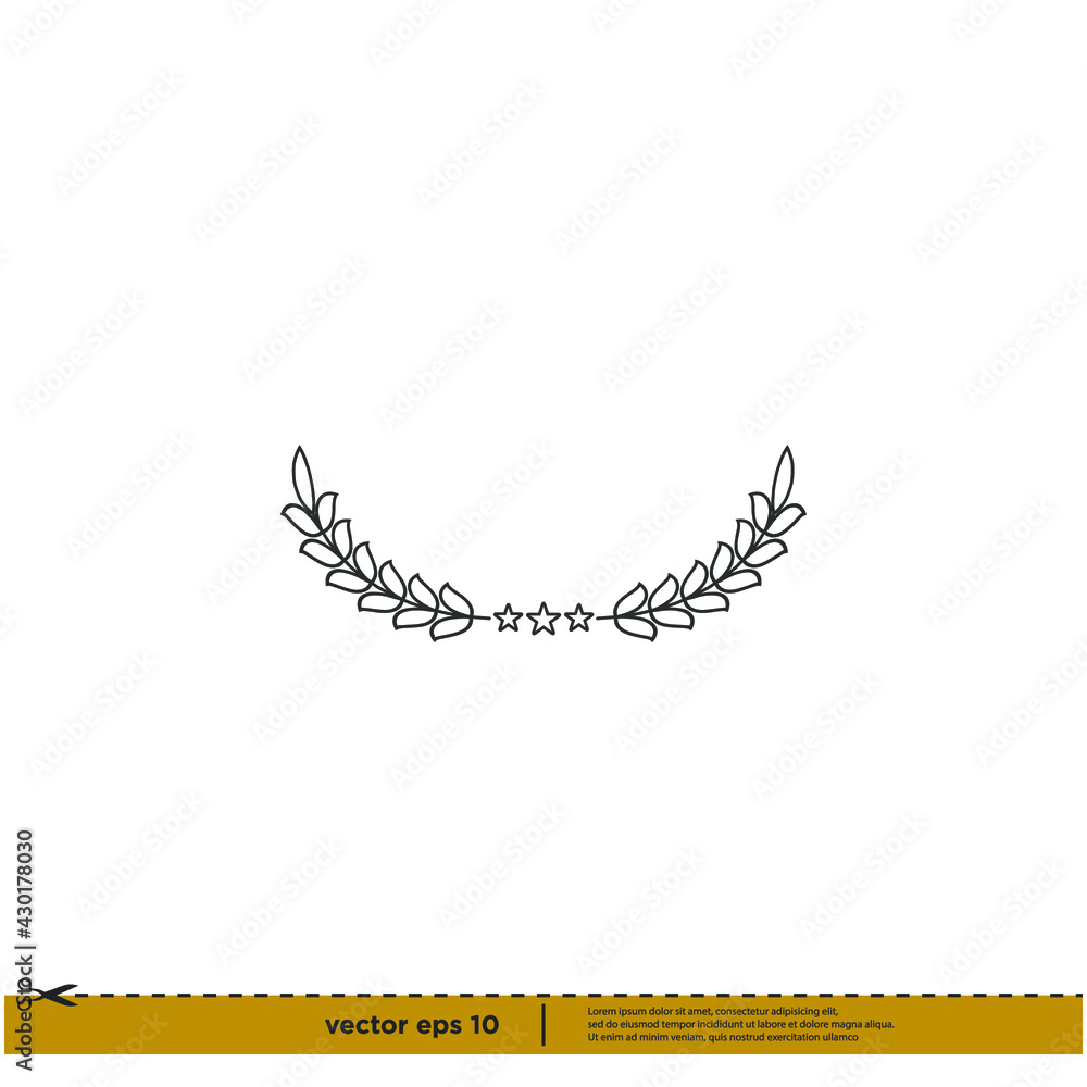 Obraz premium laurel wreath icon symbol