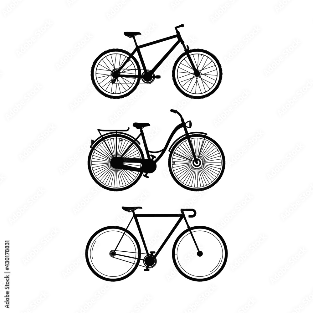 bicycle icon set bicycle icon set